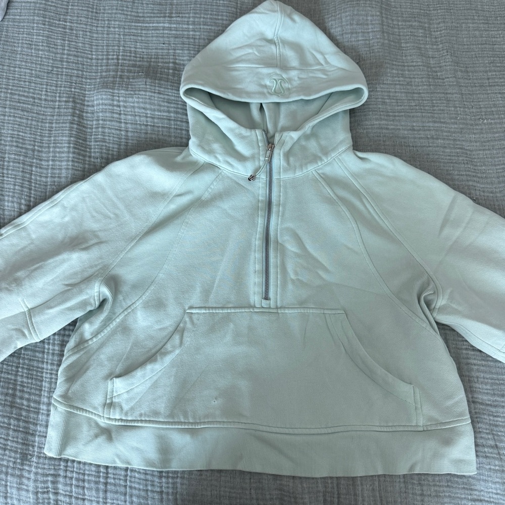 lululemon Scuba Half Zip Light Blue Hoodie